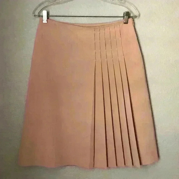 Vtg Apostrophe Beige Creme Pleated skirt Women size 4 - Picture 2 of 8